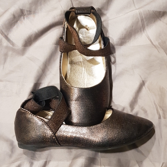 Brown snake print ballerina shoe (size 12) - Picture 2 of 5